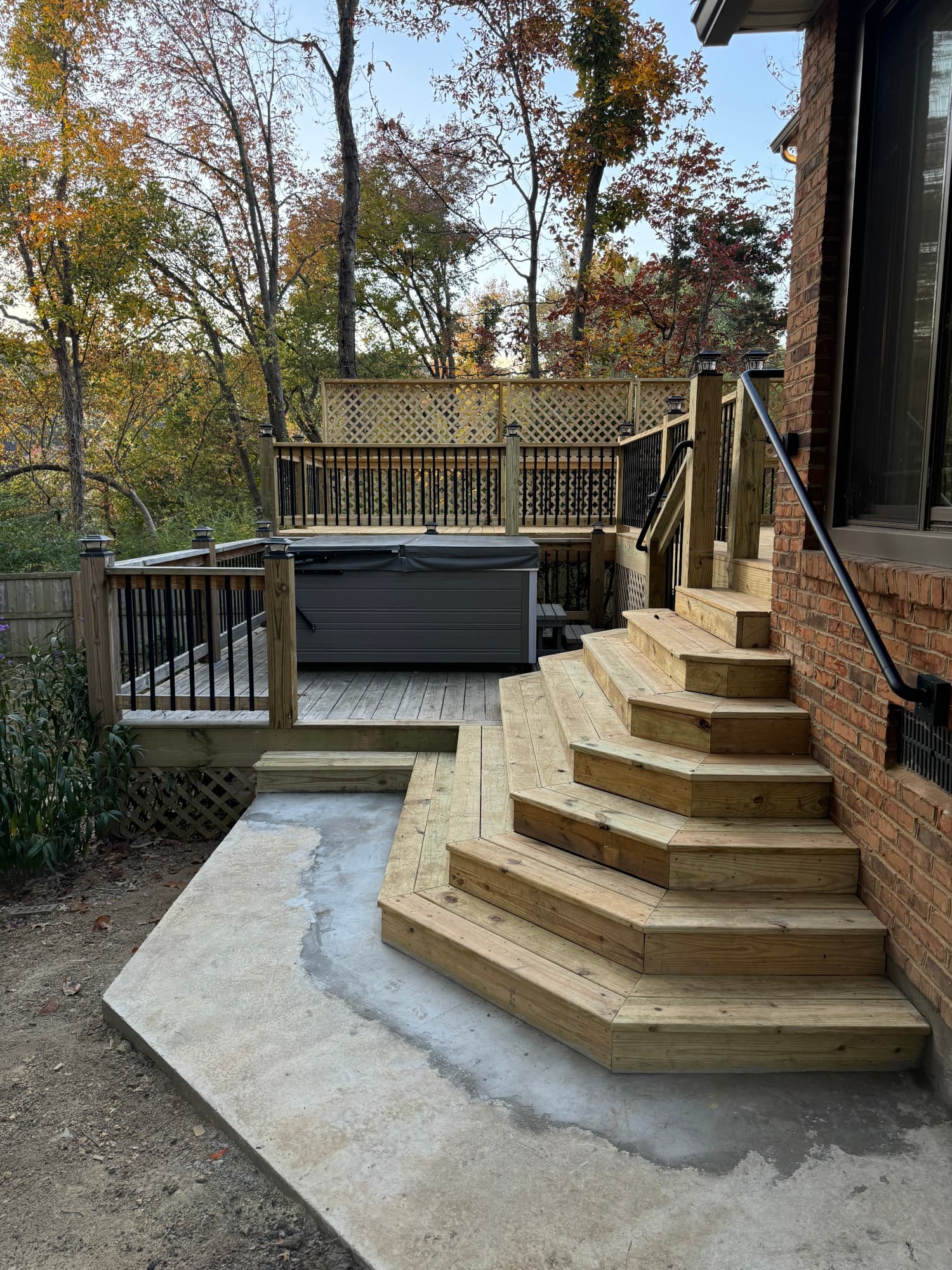 Gatesmill pressure-treated deck side view